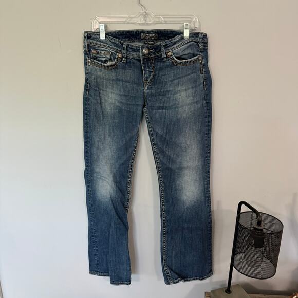 Silver Jeans Co Pioneer Bootcut Jeans Women's Size W 32 / L 31 Medium Wash - Picture 1 of 8